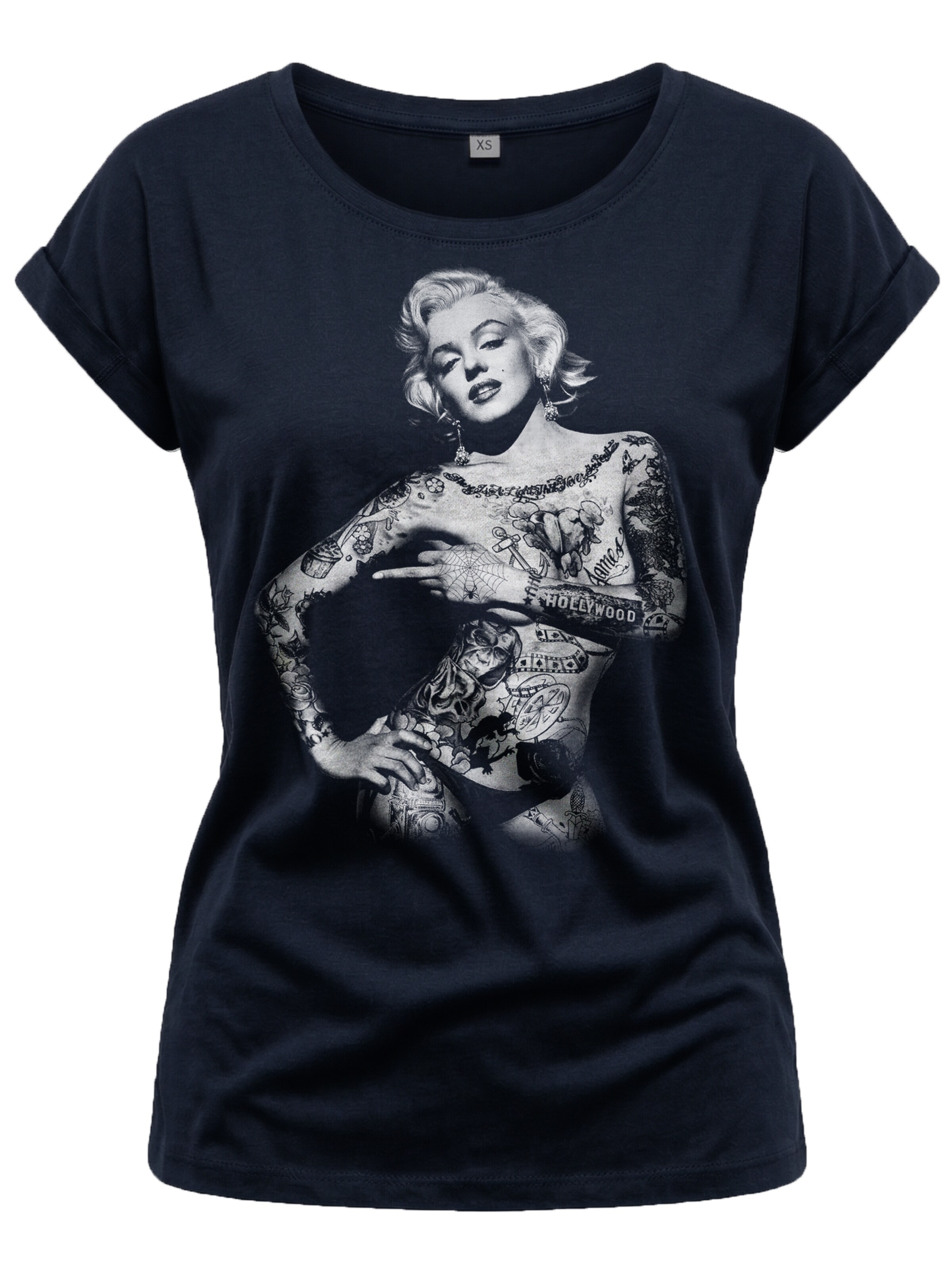 MAKAYA Shirt 'Tattoo' in Blue