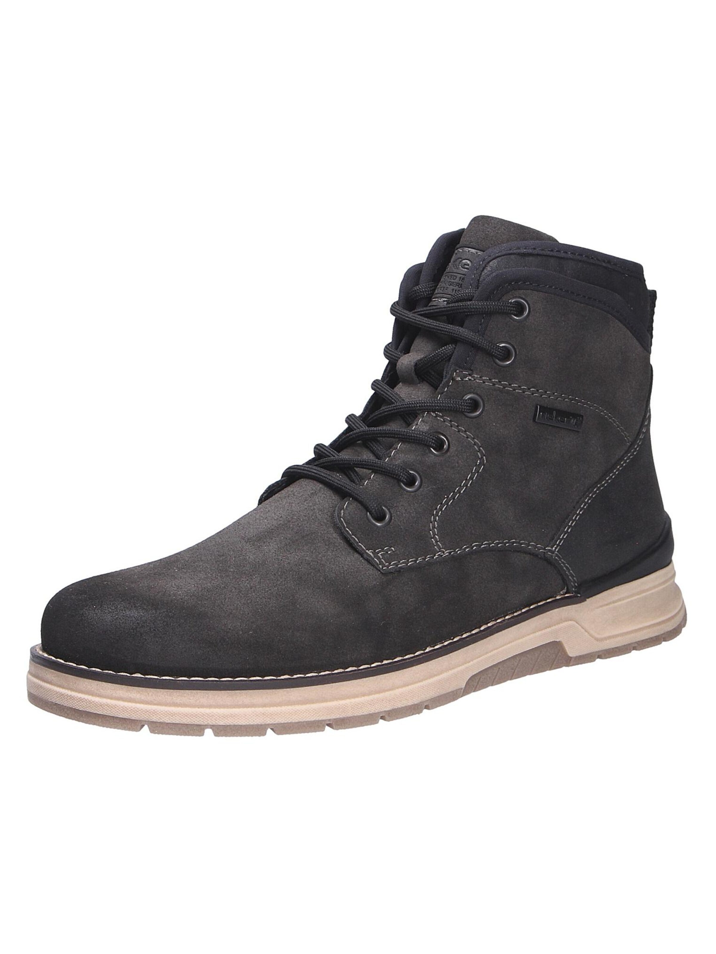Rieker Lace-Up Boots in Grey: front