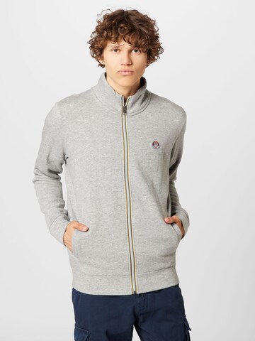 JACK & JONES - Sudadera con cremallera 'PORTER' en gris: frente