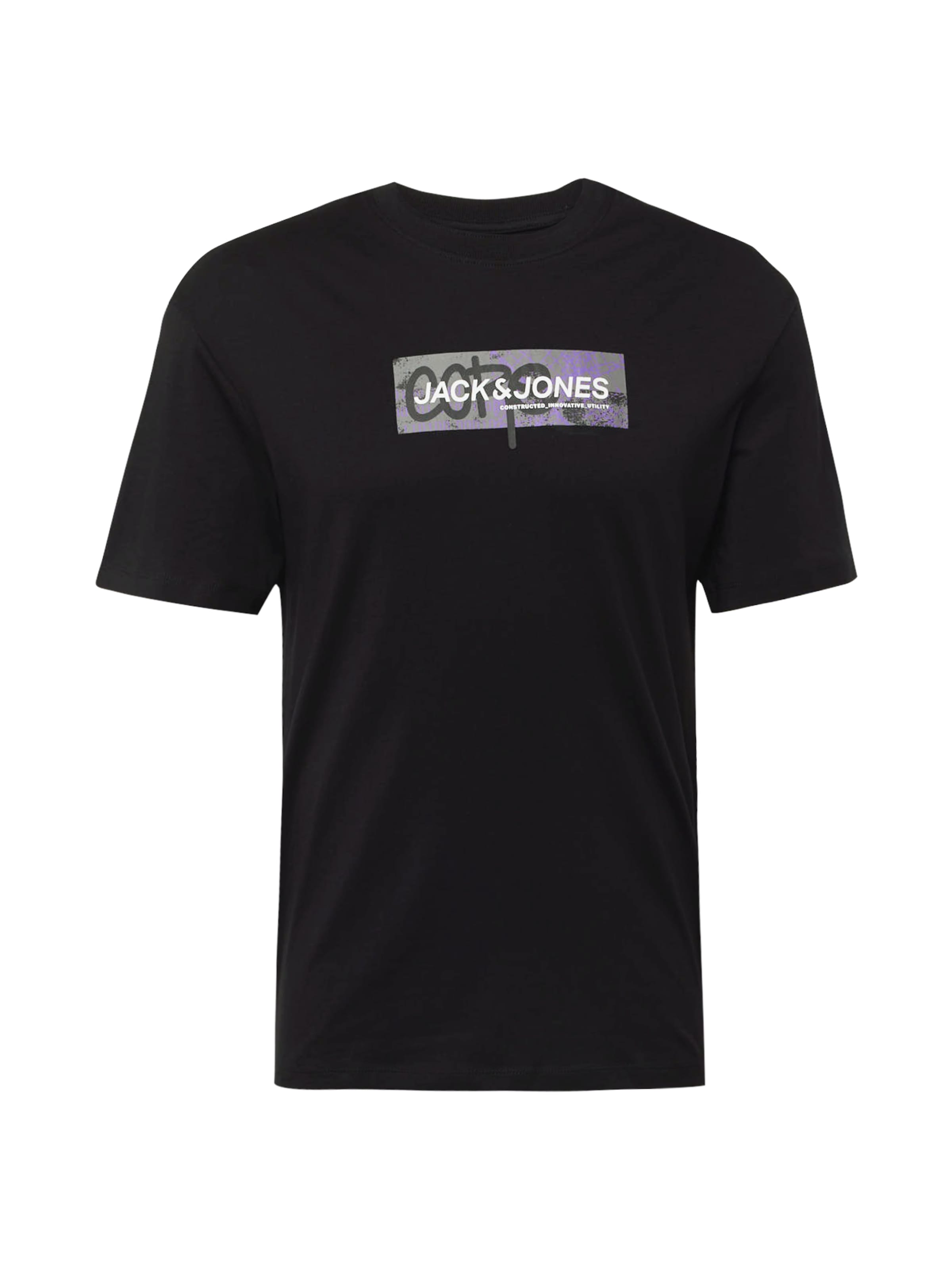 JACK & JONES Shirt 'JCOAop' in Zwart: voorkant