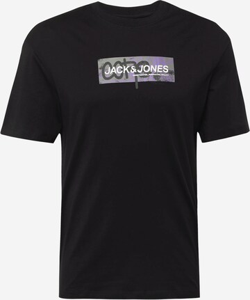 T-Shirt 'AOP' JACK & JONES en noir : devant