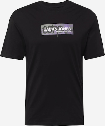 JACK & JONES - Camisa 'AOP' em preto: frente