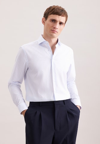 SEIDENSTICKER Regular fit Business shirt ' Schwarze Rose ' in Blue: front