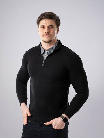 PANTONECLO Sweater 'Pantoneclo Men’s Mock Sweater' in Black