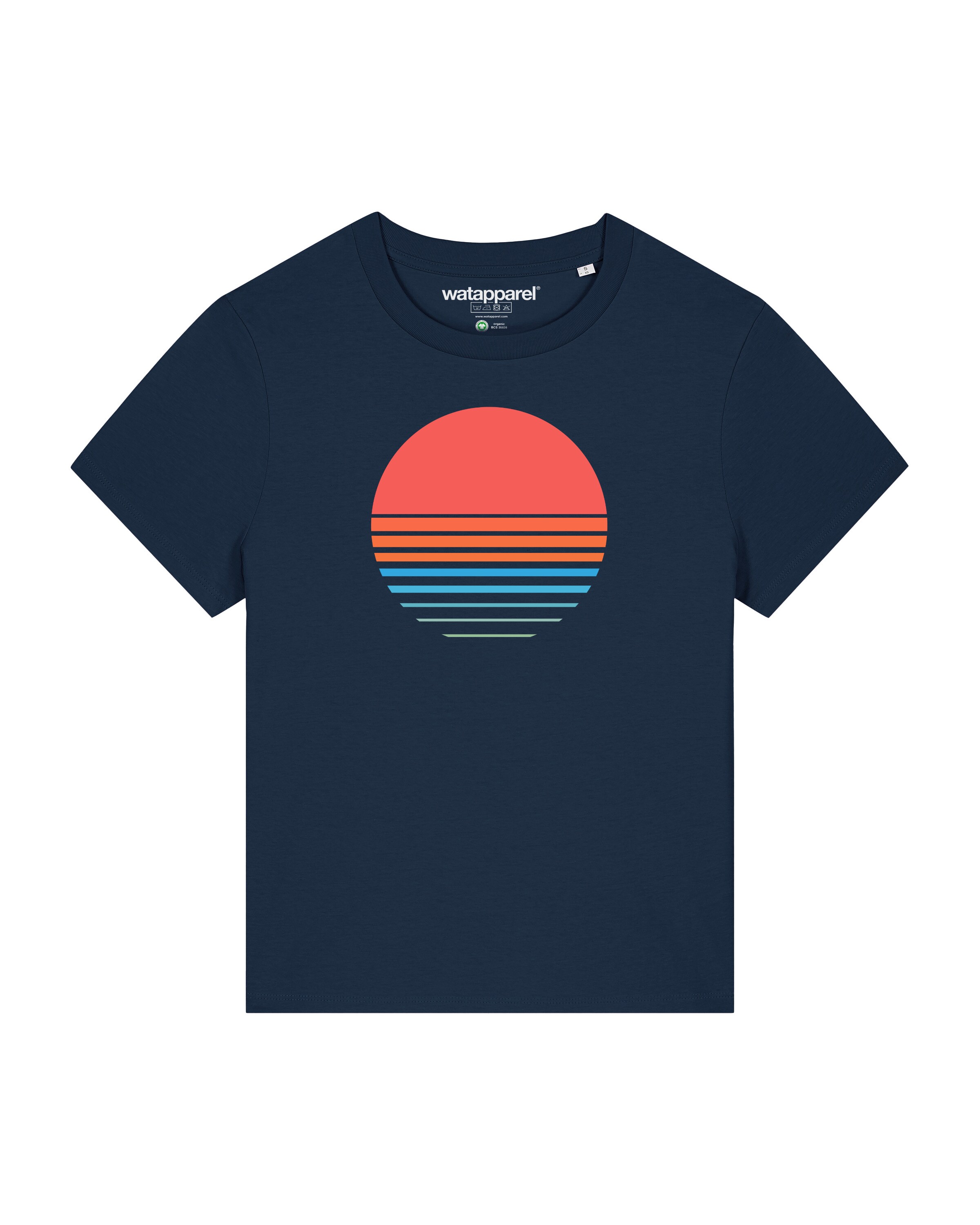 Watapparel Shirt ' Abstract 03 ' in Blauw: voorkant