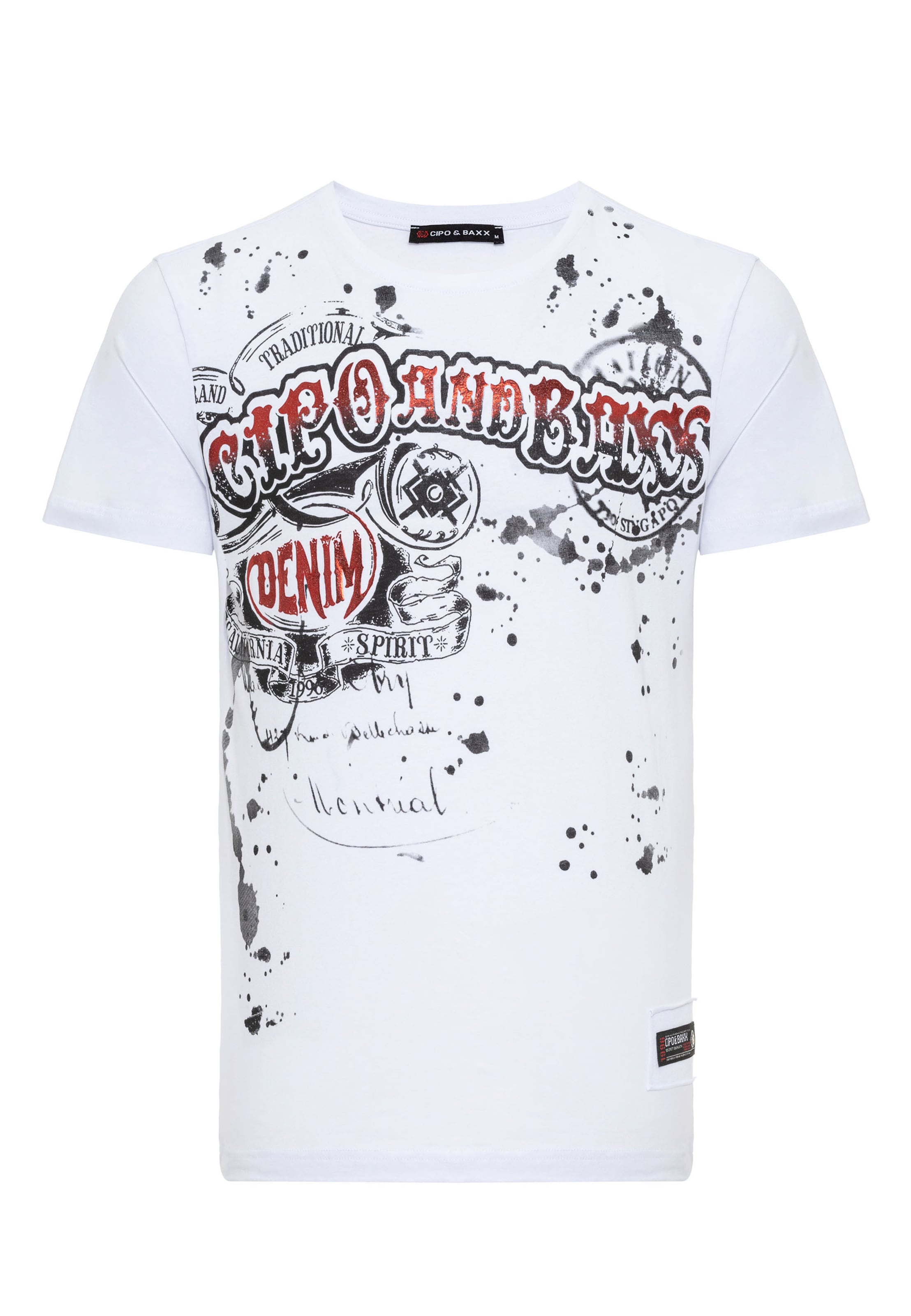 T-Shirt CIPO & BAXX en blanc : devant
