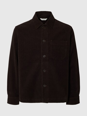 SELECTED - Ajuste regular Camisa en marrón