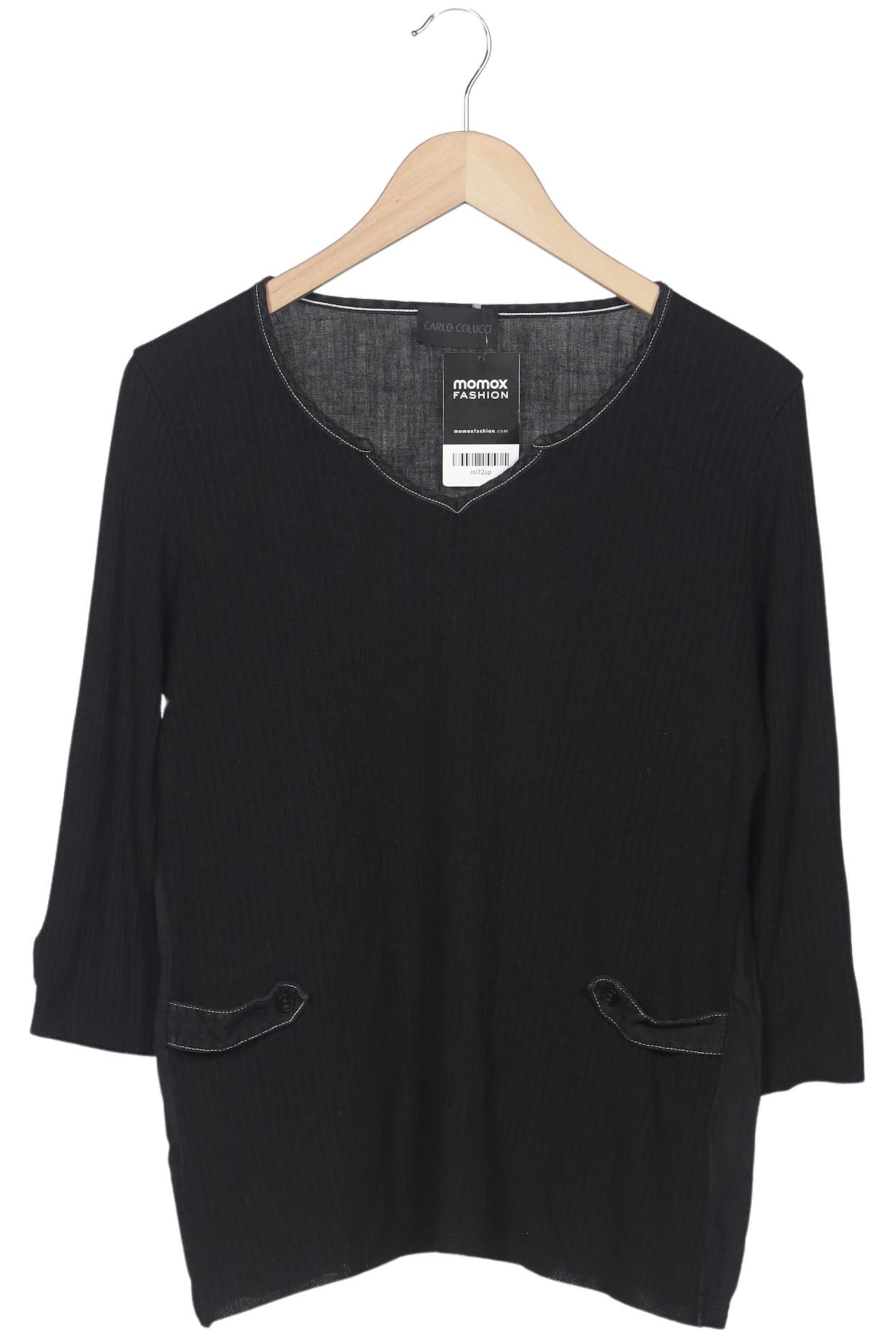 Carlo Colucci Pullover XXL in Schwarz: Vorderseite