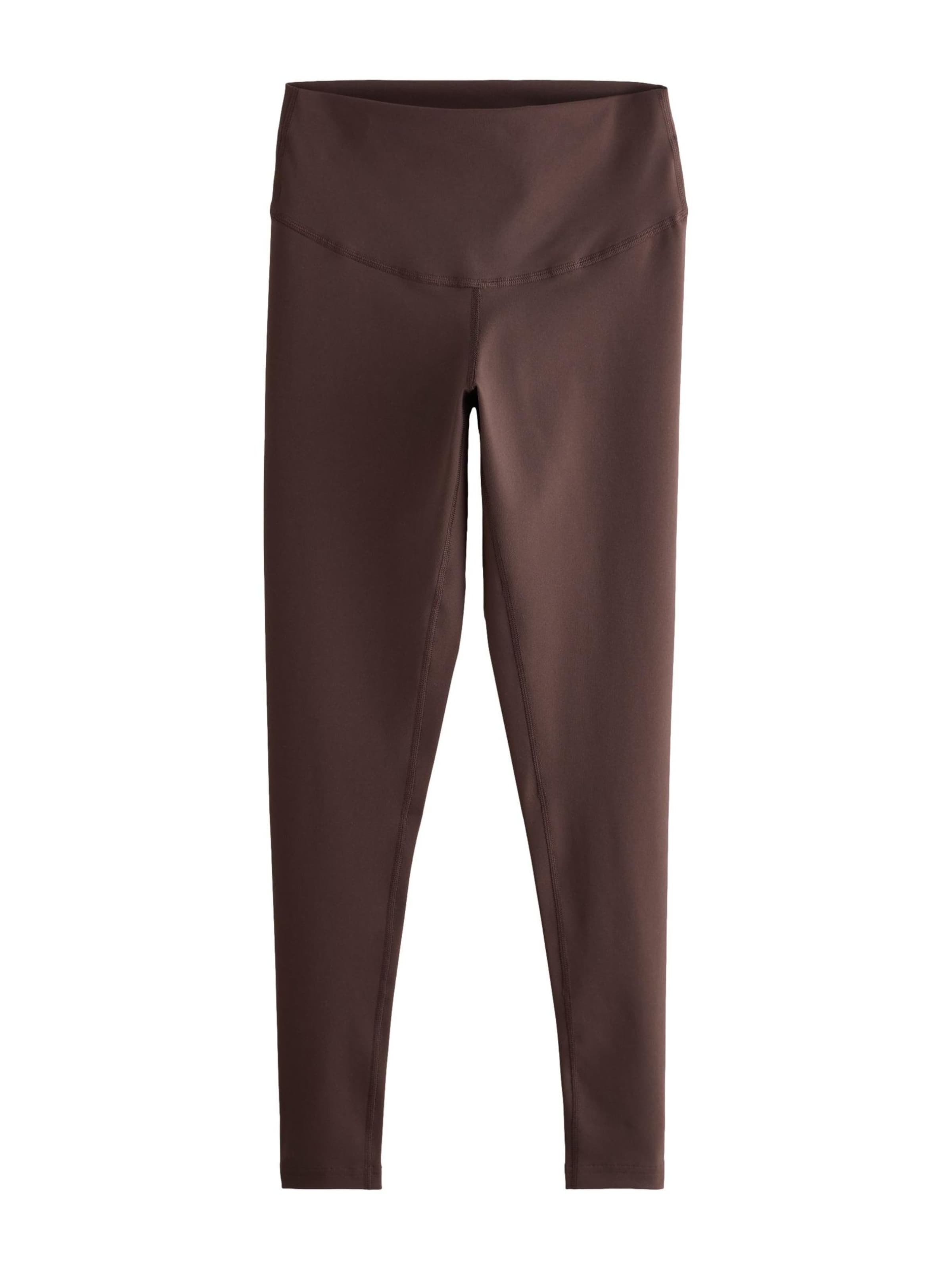 Next Skinny Leggings in Brown: front
