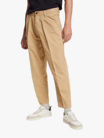 ESPRIT Loose fit Pleat-Front Pants in Beige