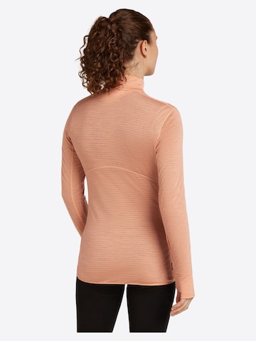 ICEBREAKER Sweatshirt 'W Mer 200 Realfleece Descender LS Half Z' in Zwart