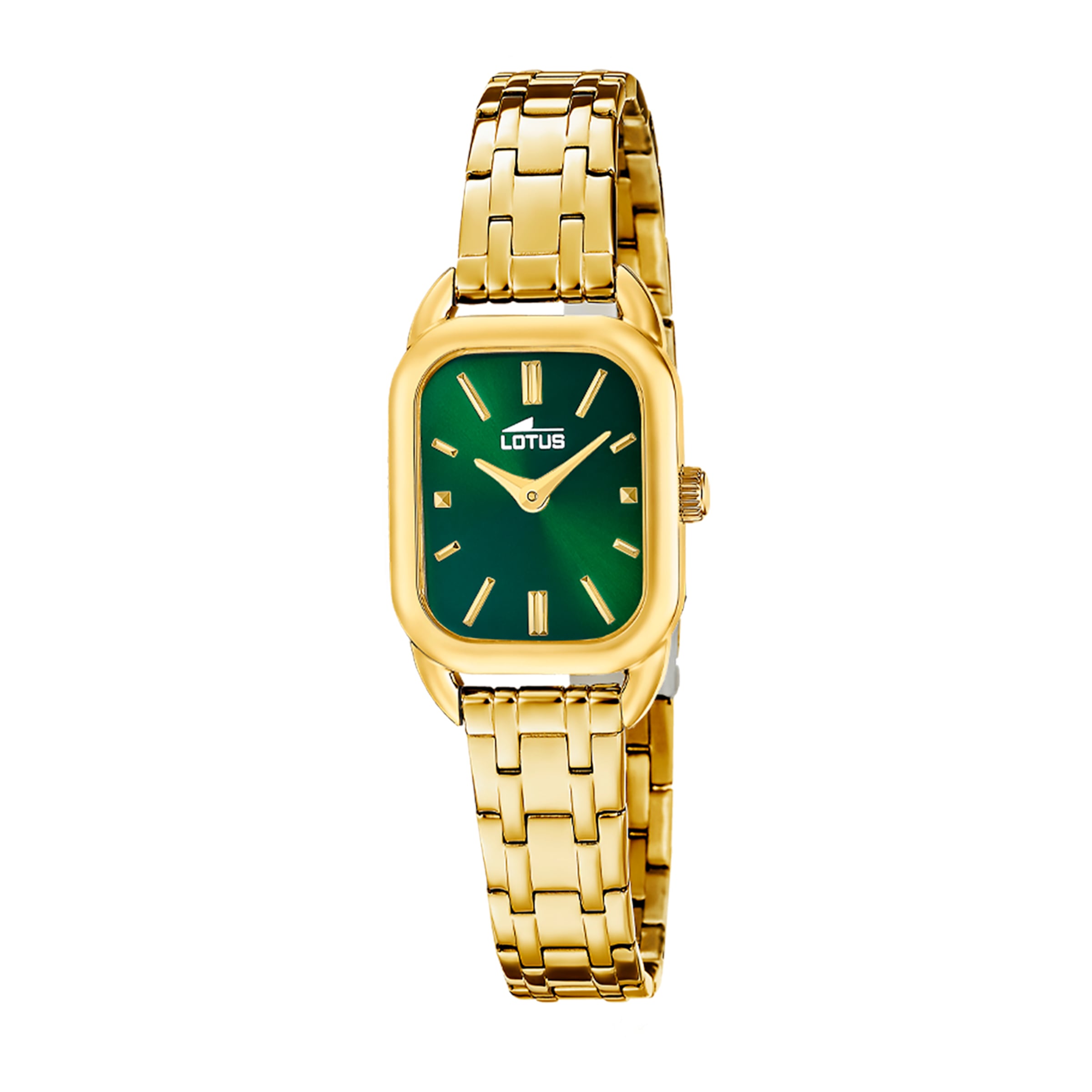 Lotus Uhr in Gold