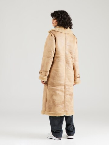 TOPSHOP Vinterkappa i beige