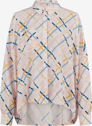 Lovely Sisters Bluse 'Milla' in navy / hellblau / gelb / rosa, Produktansicht