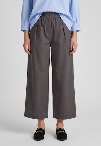 Usha - Pierna ancha Pantalón plisado en gris: frente