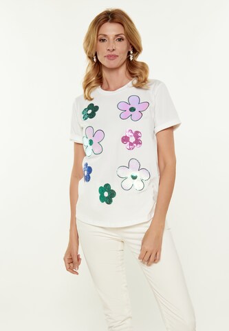 Usha - Camisa em branco: frente
