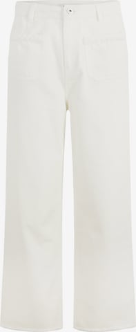 MorganWide Leg/ Široke nogavice Traperice '252-POPPY' - bijela boja: prednji dio