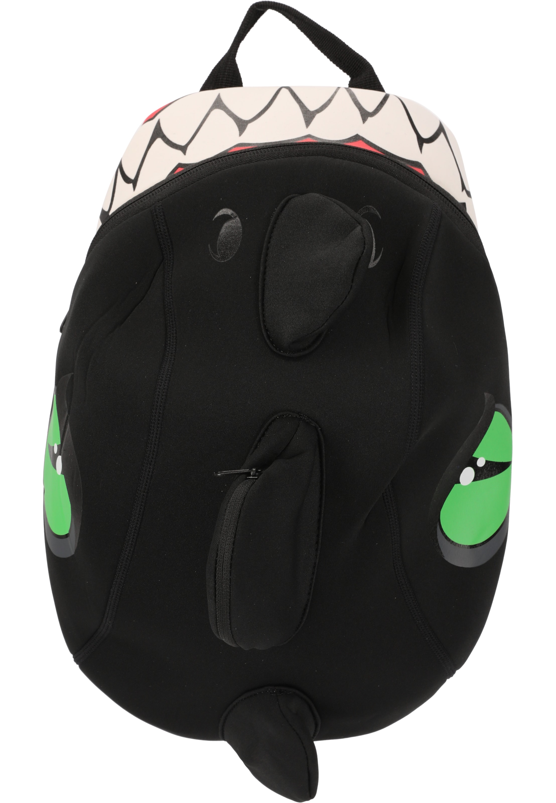 Crazy Safety Backpack 'Dragon' in Black: front