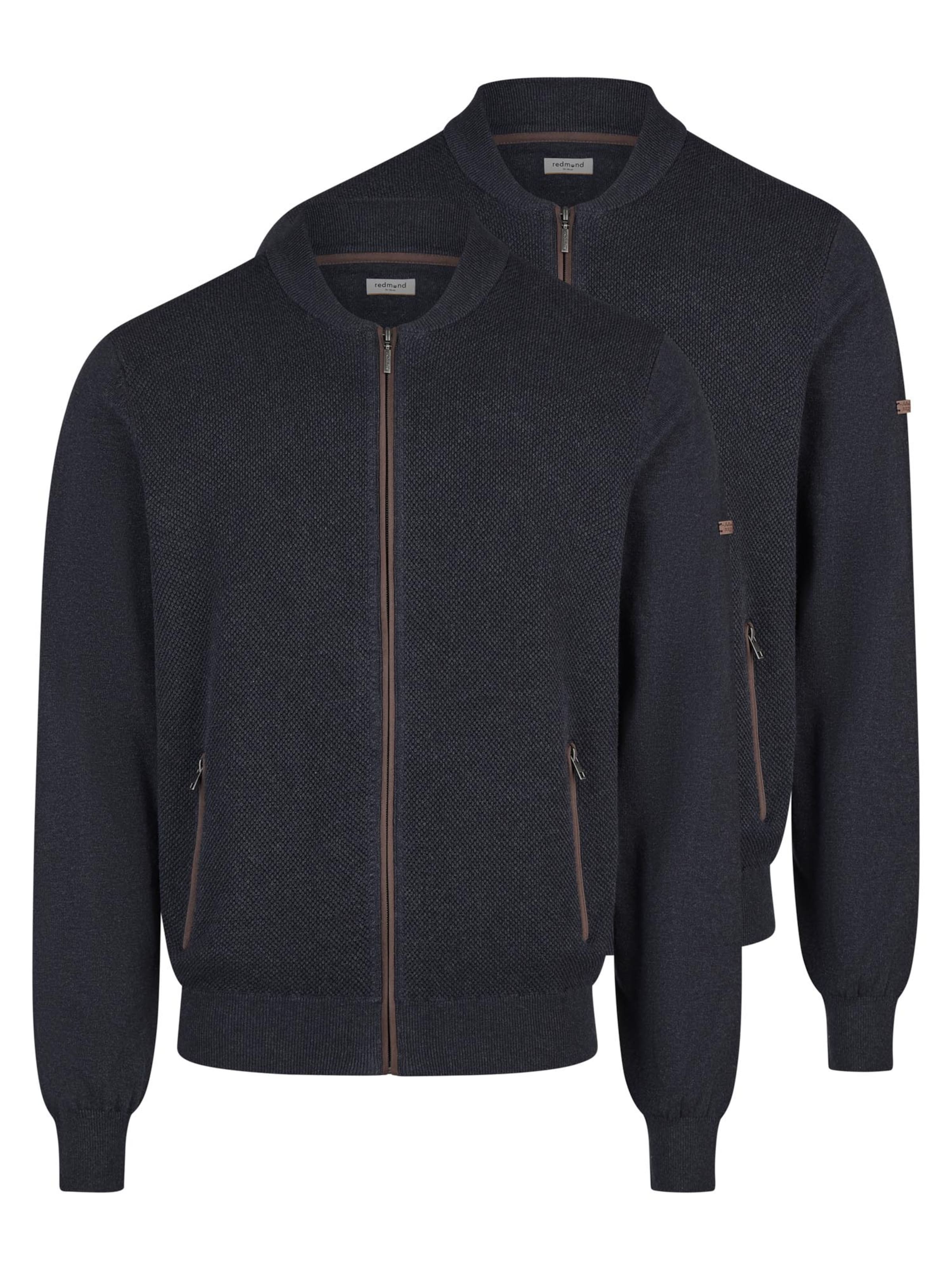 redmond Strickjacke 'Basic'‌‌‌‌‌ in Blau: Vorderseite