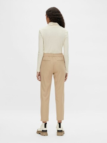 Coupe slim Pantalon à pince 'Lisa' OBJECT en marron