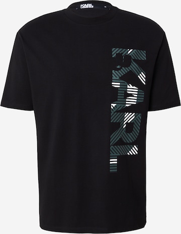 juoda Karl Lagerfeld Marškinėliai: priekis