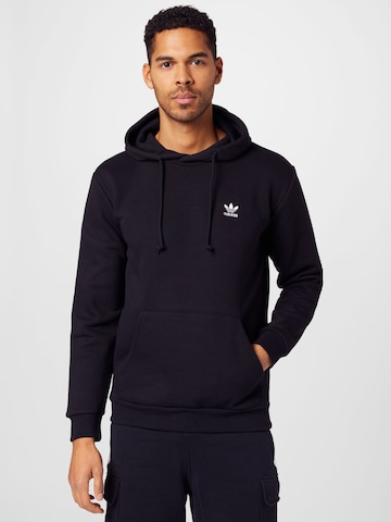 ADIDAS ORIGINALS Sweatshirt 'Trefoil Essentials' in Zwart: voorkant