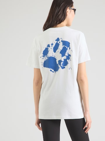 JACK WOLFSKIN Λειτουργικό μπλουζάκι 'LIVE WILD' σε λευκό: μπροστά