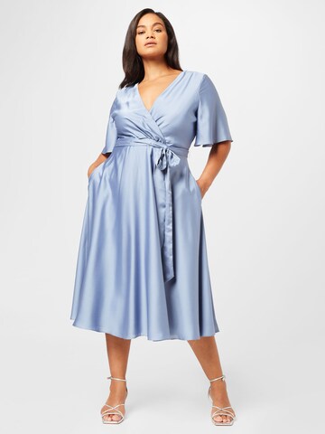 Rochie de cocktail de la SWING Curve pe albastru: față