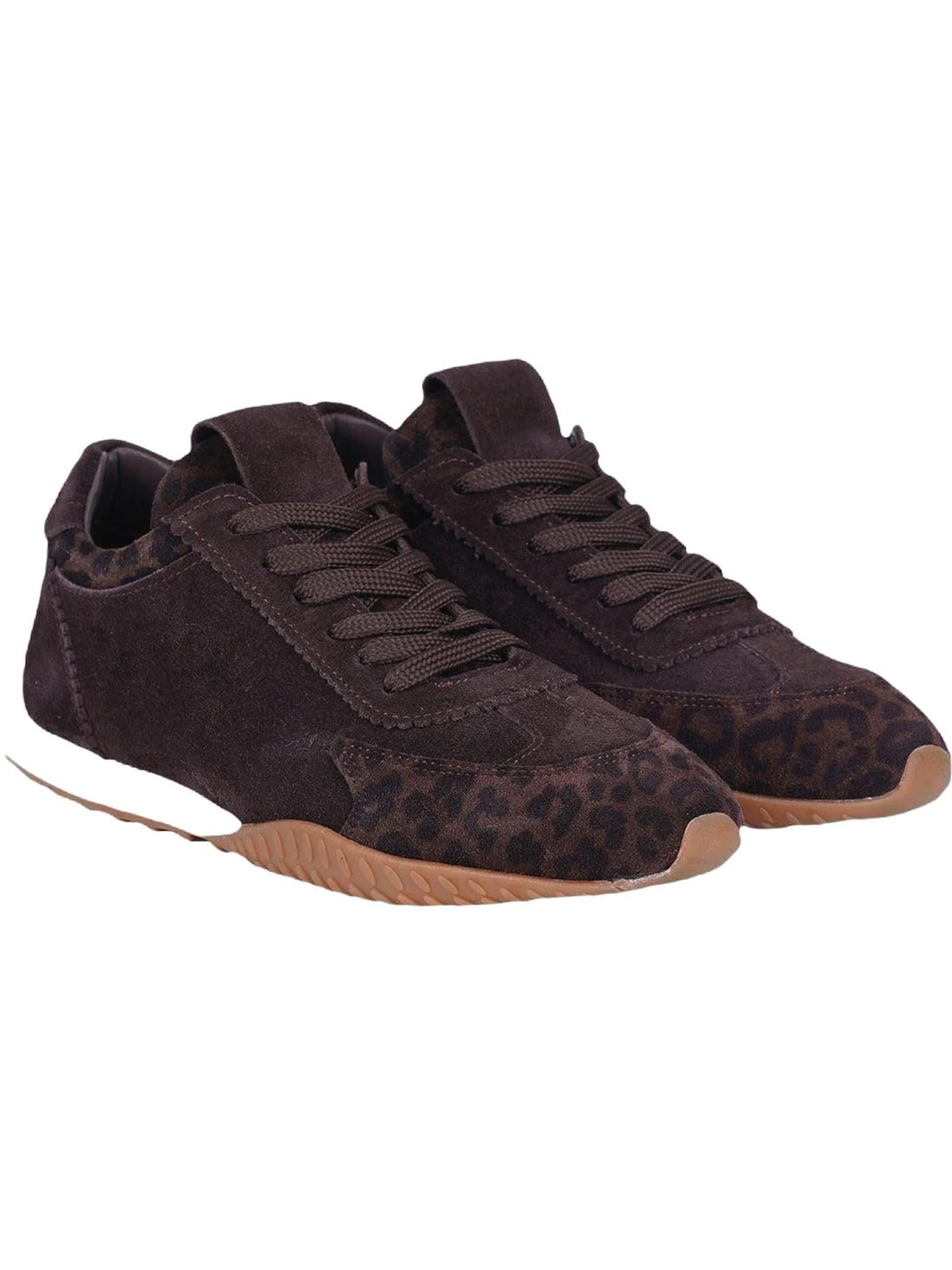 Desa - Zapatillas deportivas bajas 'DESA Damen-Sneaker aus Wildleder mit Leopardenmuster' en marrón