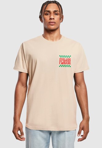 Mister Tee Футболка 'Flavor Italiano' в Бежевый: спереди