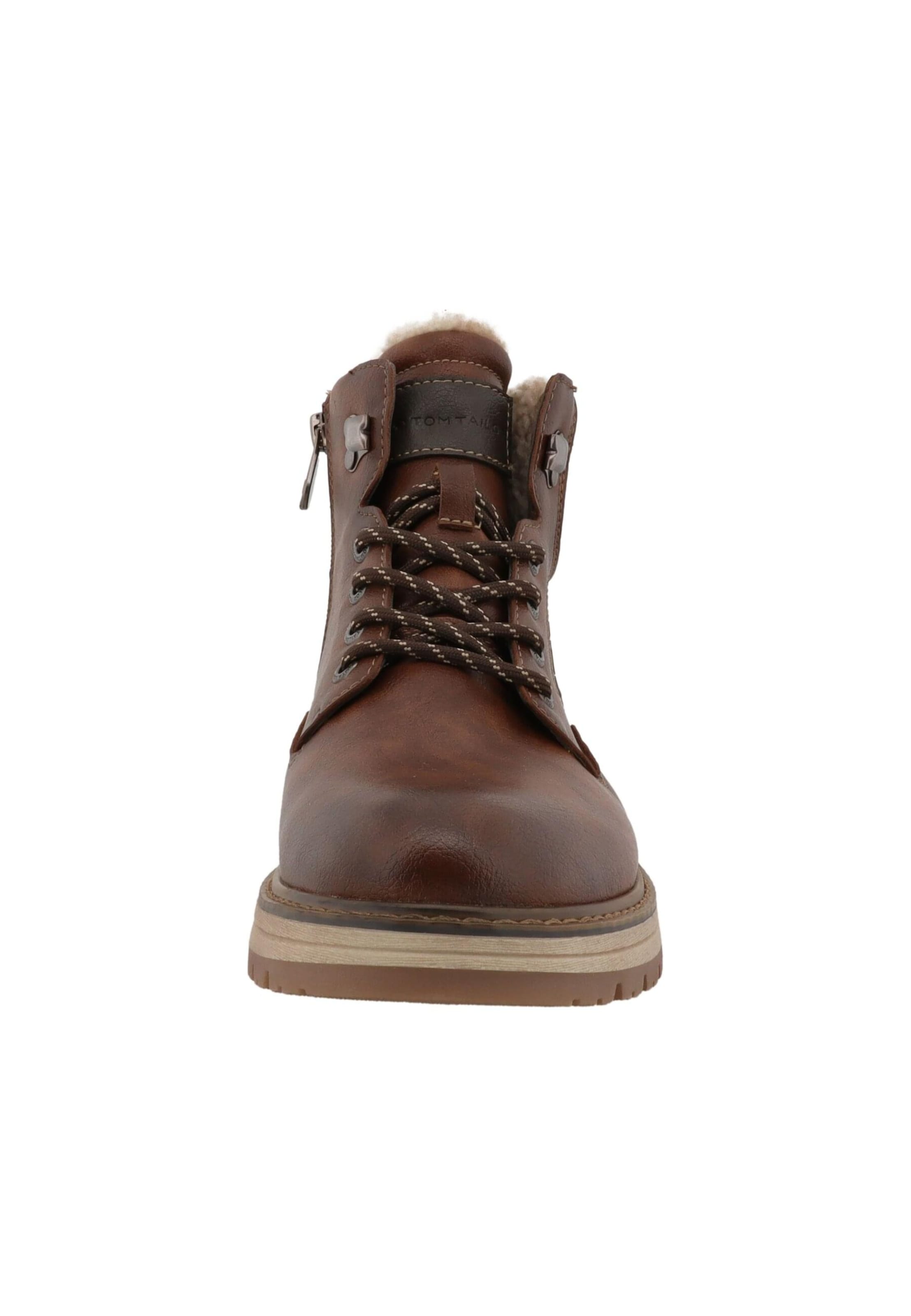 TOM TAILOR Veterboots in Bruin