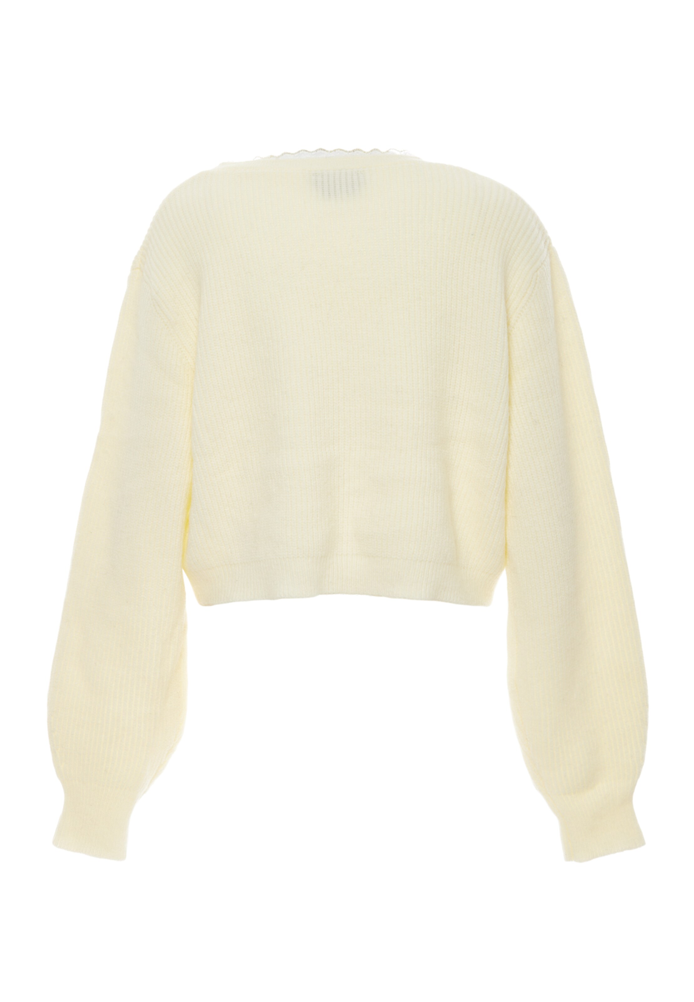 NAEMI - Casaco de malha em branco