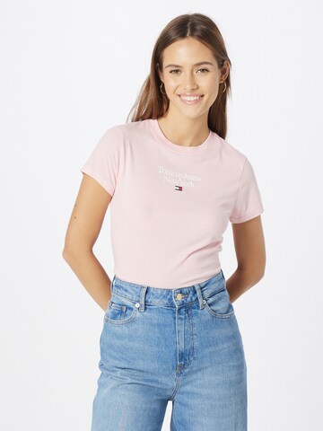 Tommy Jeans Shirt in Roze: voorkant