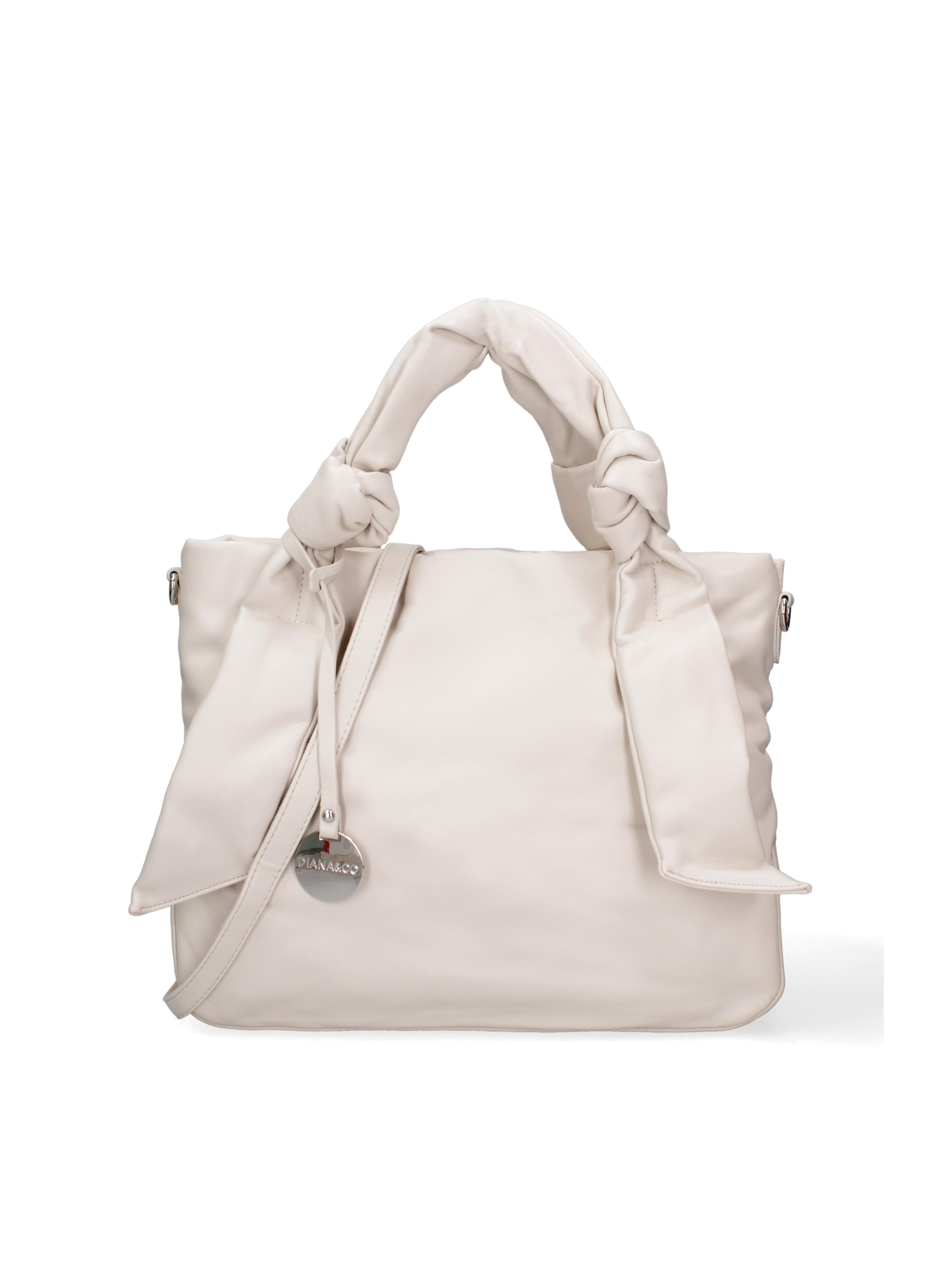 Shopper 'Borsa Shopper Donna Ecopelle con Zip e Tracolla Regolabile' di Diana&Co. in beige