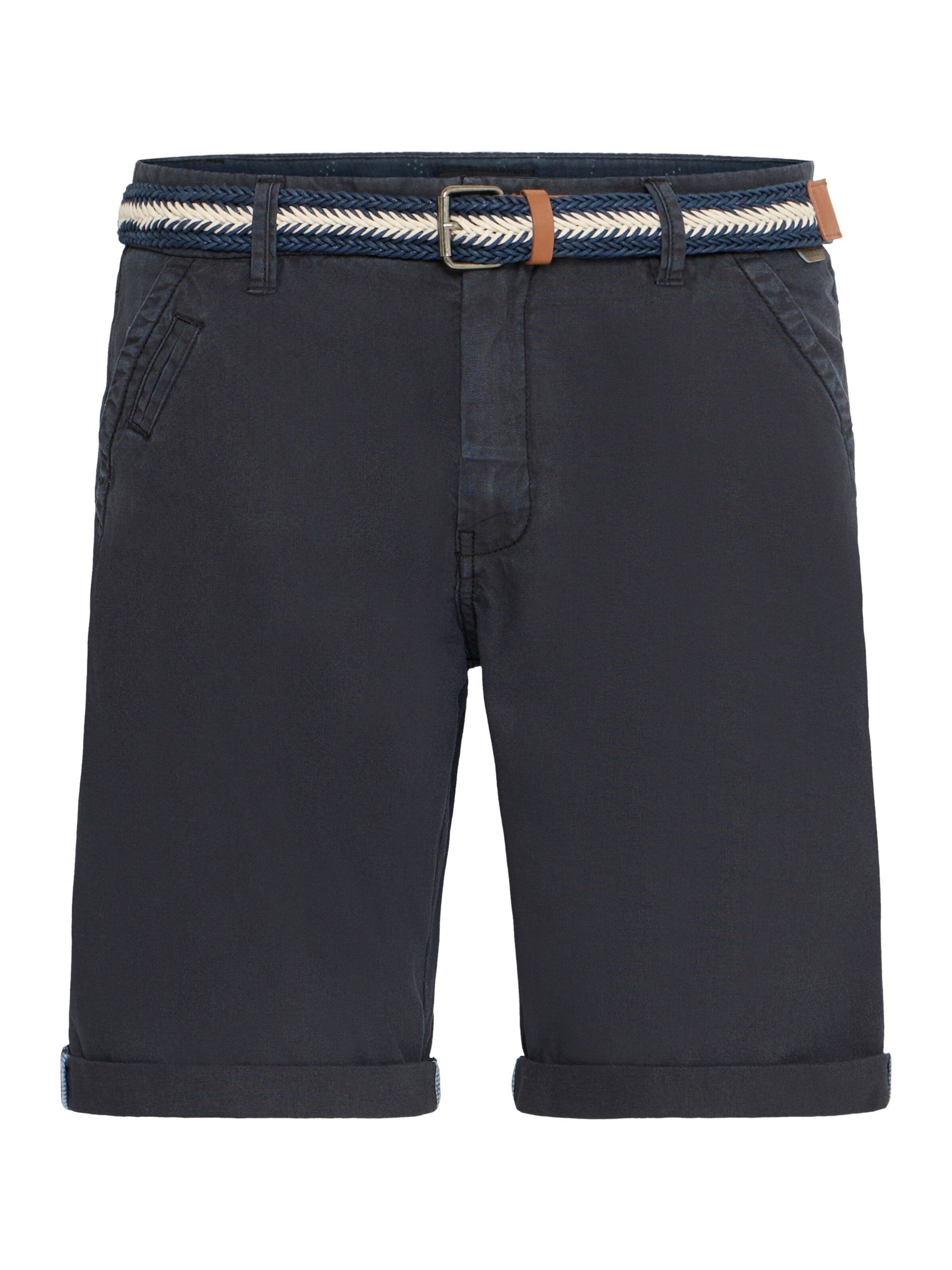 INDICODE JEANS Chino trousers 'IDMews' in Black: front