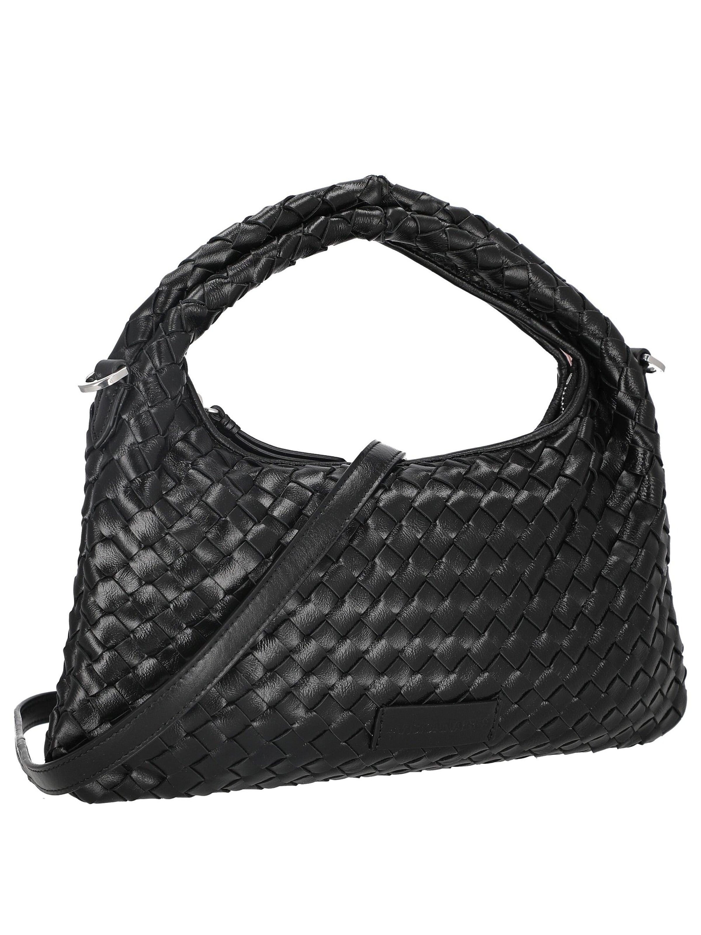 Les Visionnaires Handtasche 'Sadie Weave Glossy'‌‌‌‌‌‌‌‌‌ in Schwarz