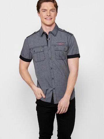 KOROSHI Regular fit Button Up Shirt in Black