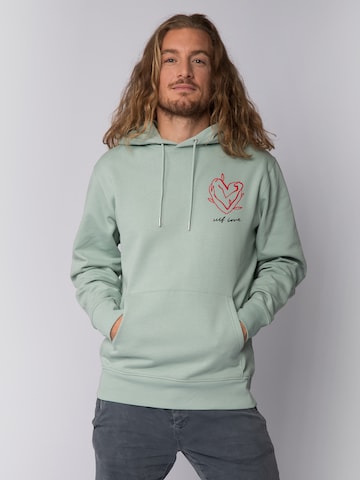 Watapparel Sweatshirt 'Self Love' in Groen: voorkant