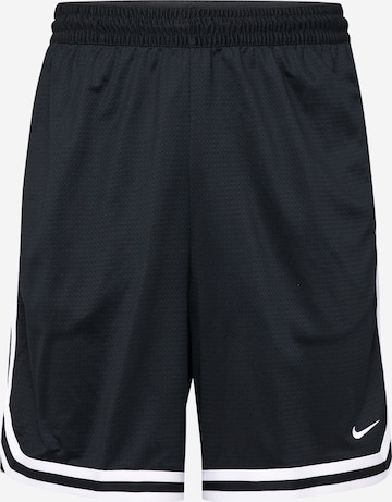 NIKE Regular Workout Pants in Black: front