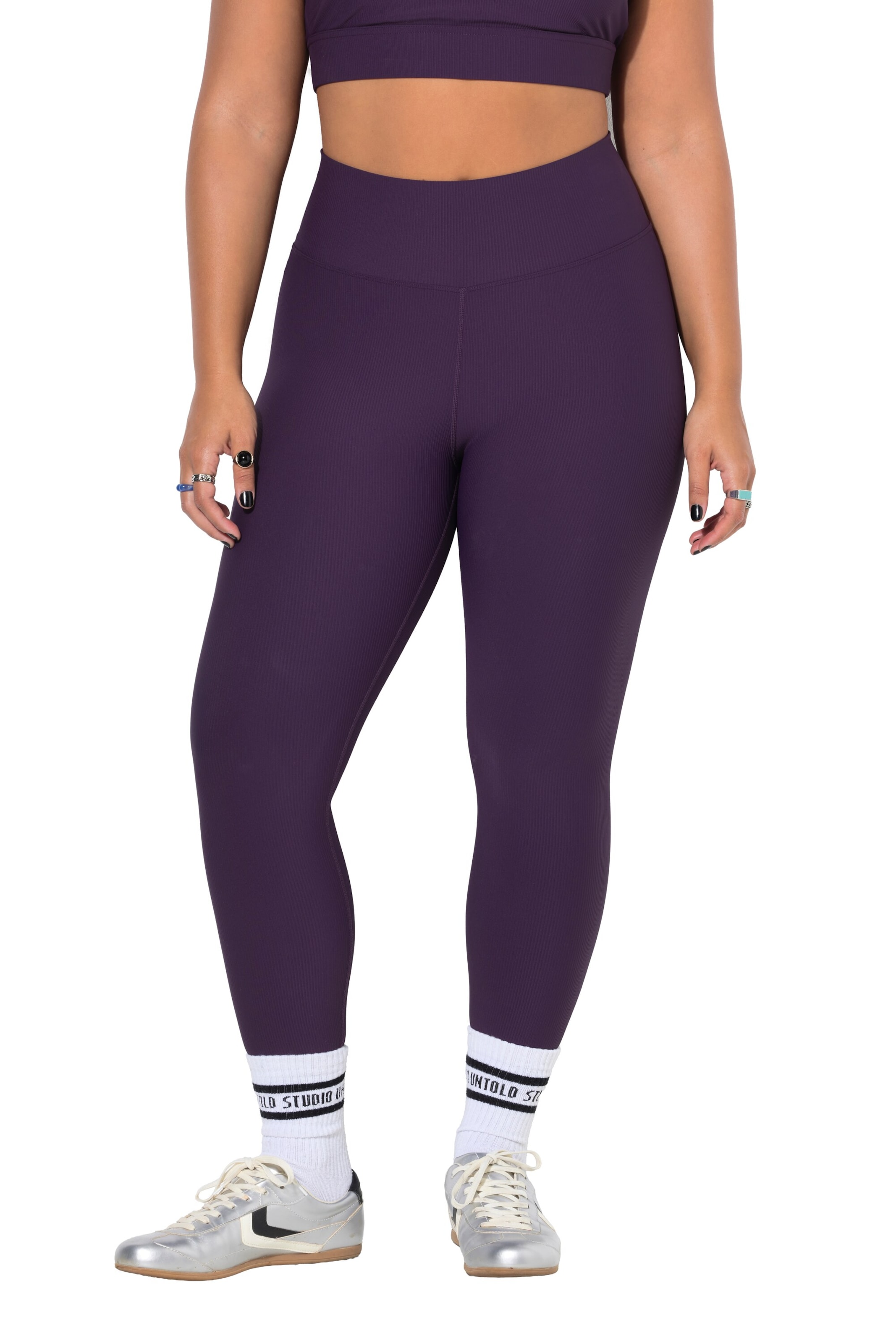 Studio Untold Skinny Leggings in Lila: Vorderseite