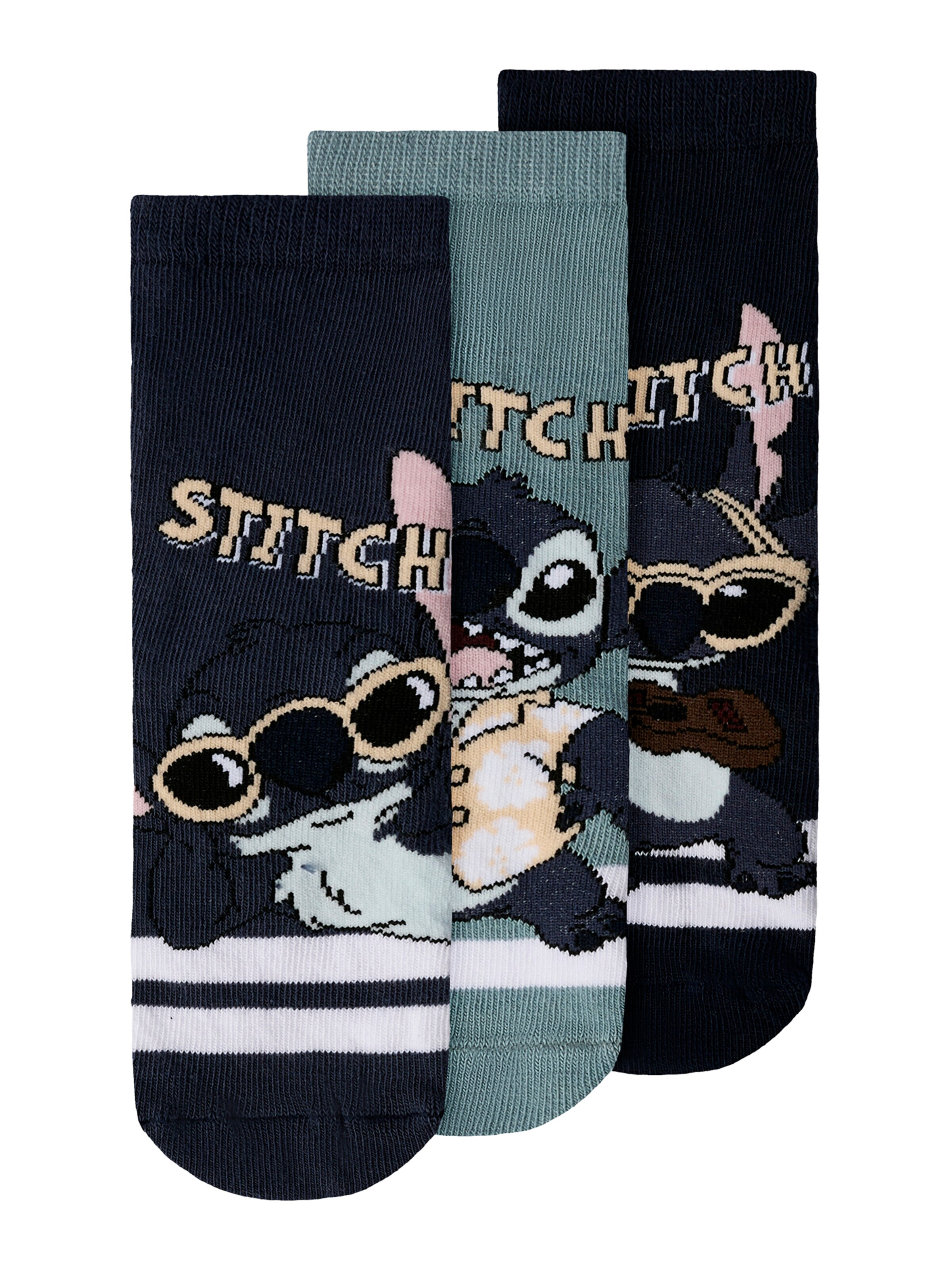 NAME IT Носки 'NMMARLOS STITCH' в Синий: спереди