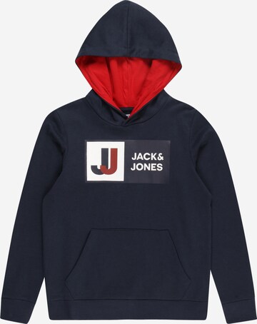 Felpa 'LOGAN' di Jack & Jones Junior in blu: frontale