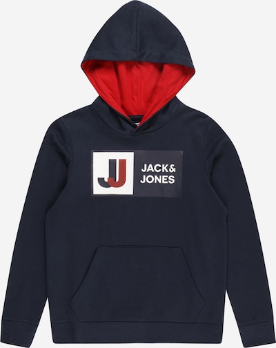 Jack & Jones Junior Sweat 'LOGAN' en bleu marine / rouge / blanc, Vue avec produit