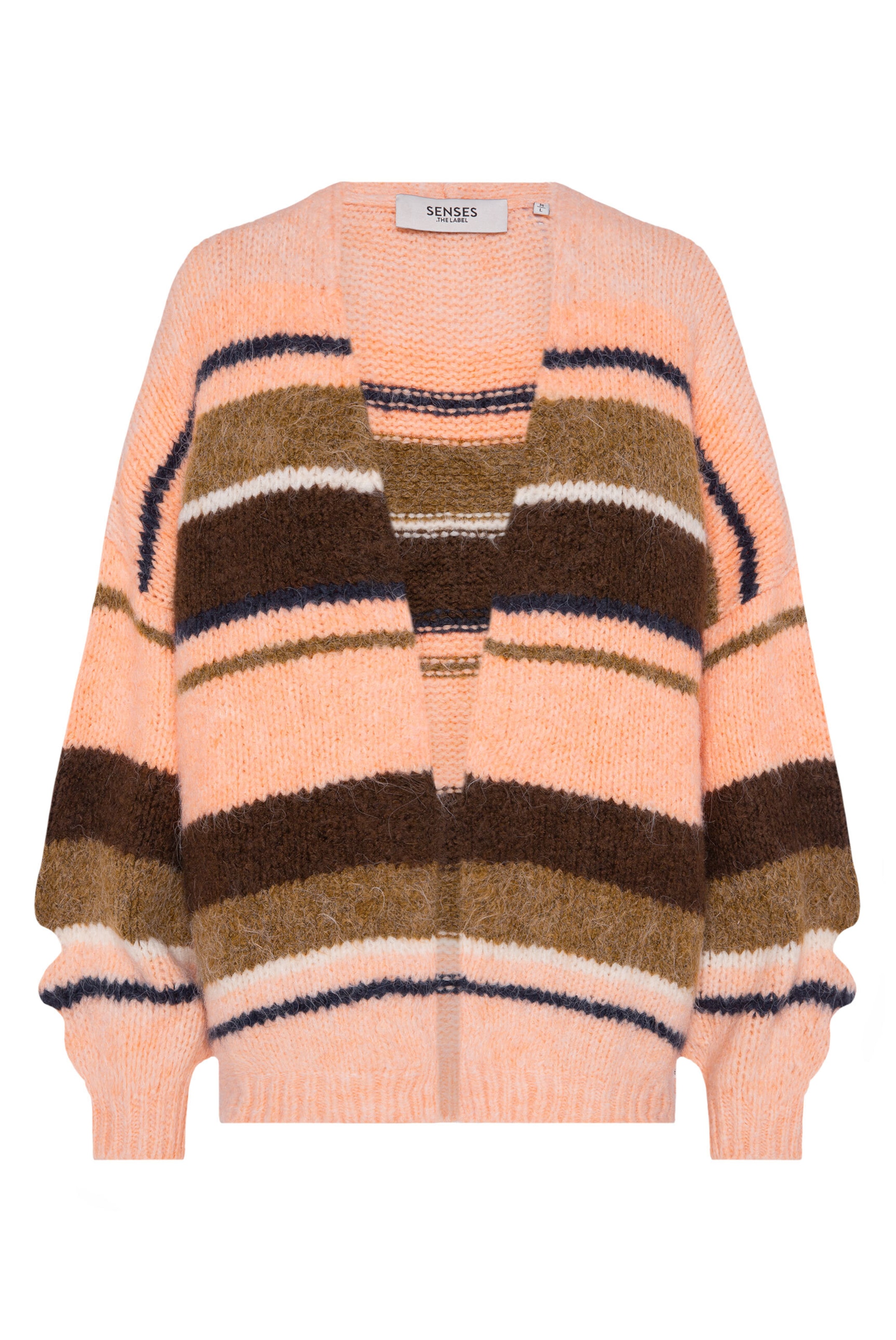 SENSES.THE LABEL Knit Cardigan in Mixed colors: front