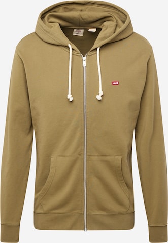 LEVI'S ® Sweat jacket 'New Original Zip Up' in Green: front