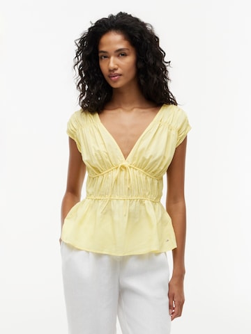 TOMMY HILFIGER Топ в Желтый: спереди