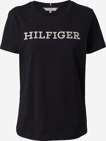 TOMMY HILFIGER Μπλουζάκι σε μαύρο: μπροστά