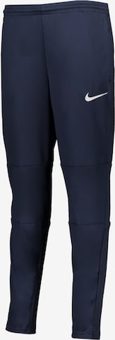 NIKE Slim fit Workout Pants in Blue: front