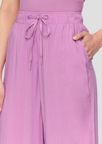 QS Wide Leg Hose in Lila