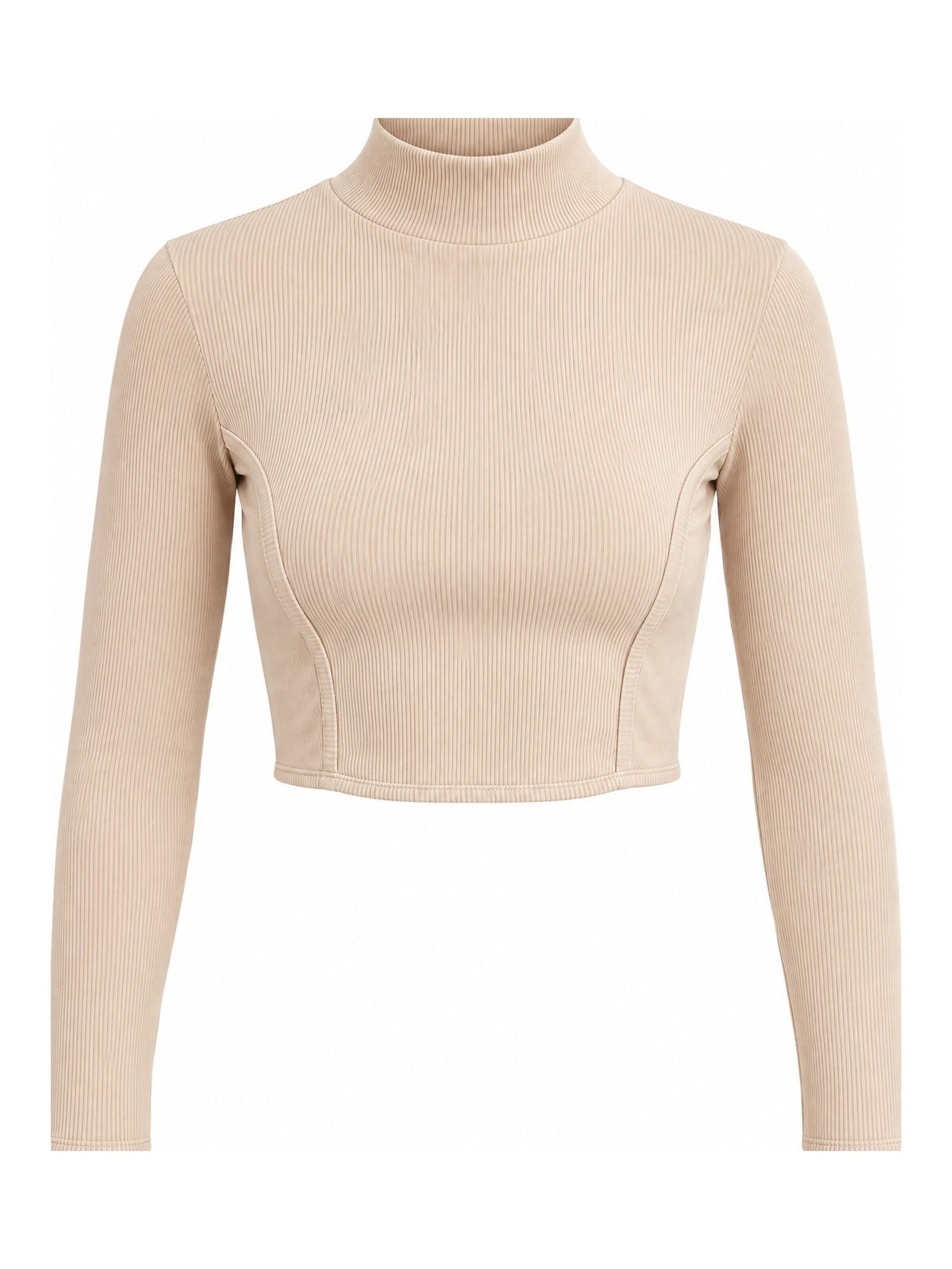 Ethiquet - Top 'Crop Top' em bege: frente